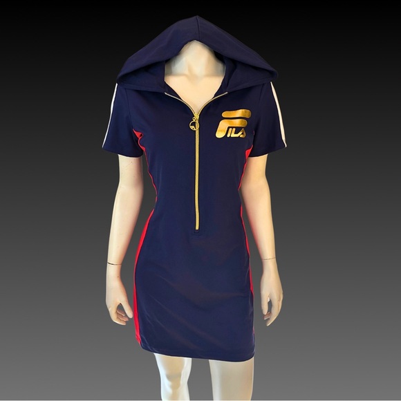FILA Athletic HOODIE Mini Sports Dress S - Picture 1 of 10